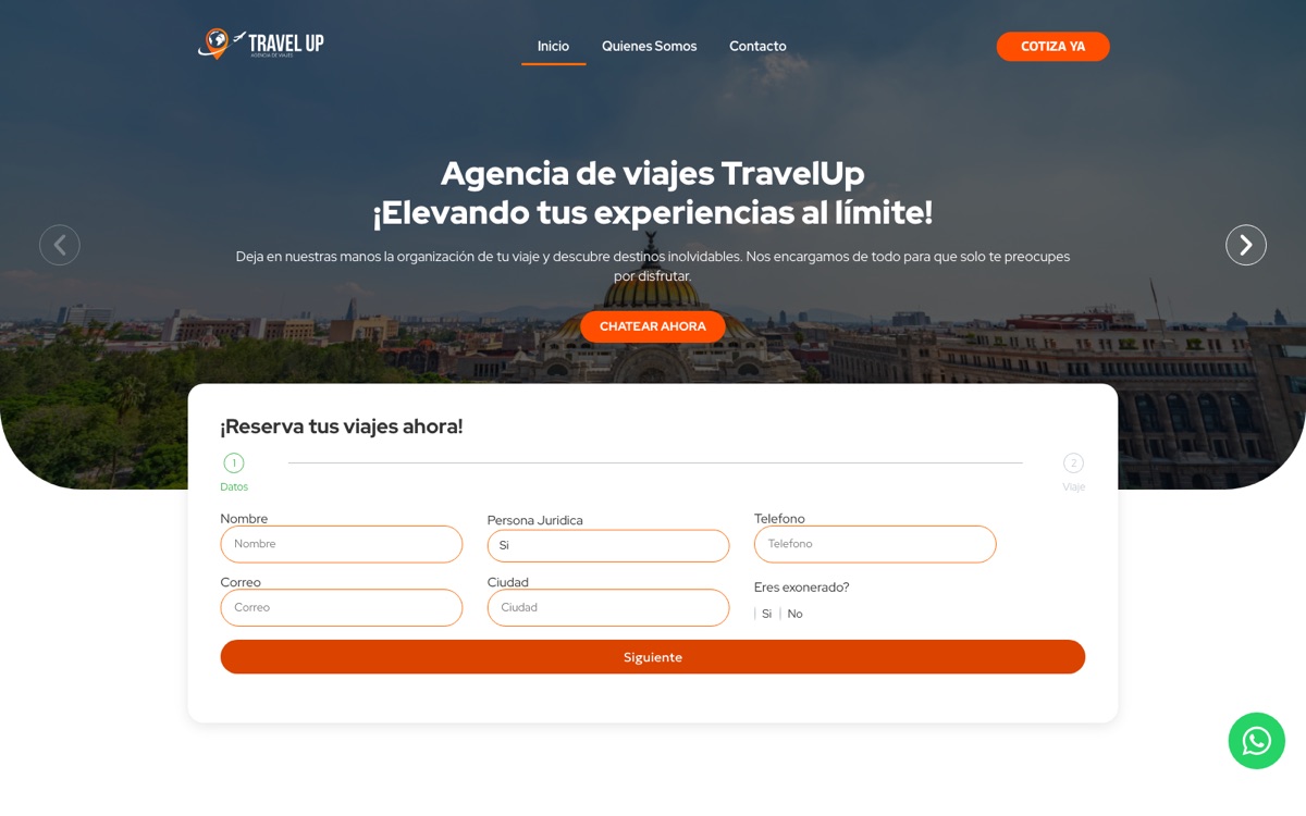 TravelUp — Travel Agency · Honduras